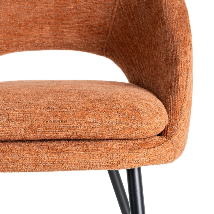 Set de 2 scaune de bar teracotă din stofă pentru dining și HORECA [11]