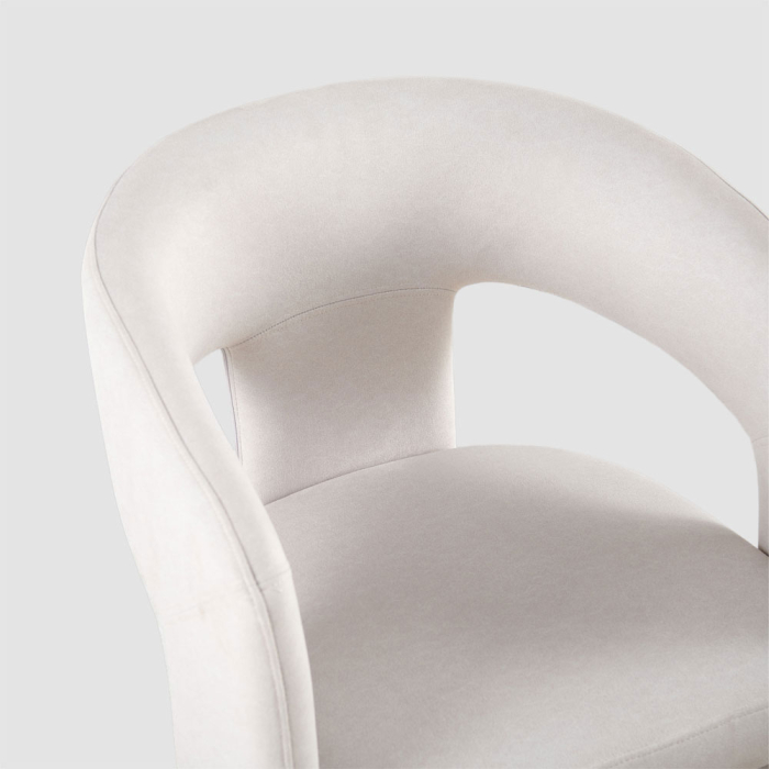 Set de 2 scaune de dining din catifea crem [6]