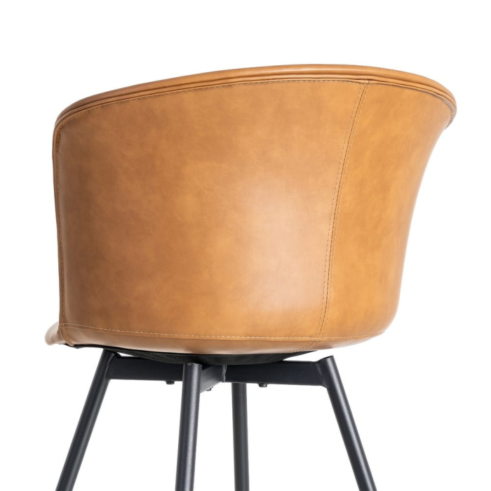 Set 2 scaune dining camel piele ecologică metal HoReCa [6]