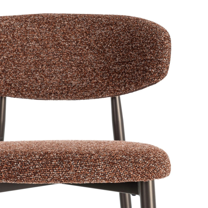 Set de scaune de dining tapițate cu structură metalică [10]