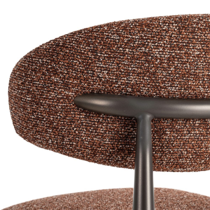 Set de scaune de dining tapițate cu structură metalică [7]