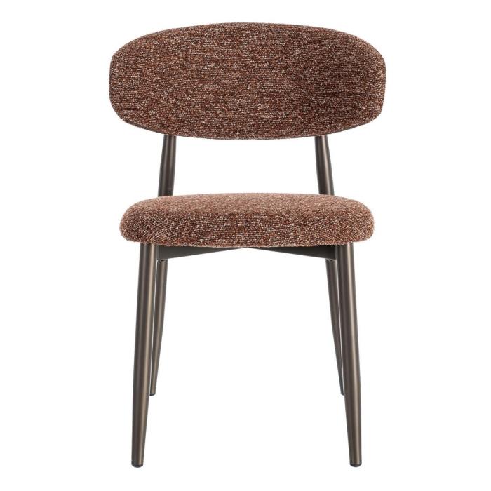 Set de scaune de dining tapițate cu structură metalică [3]