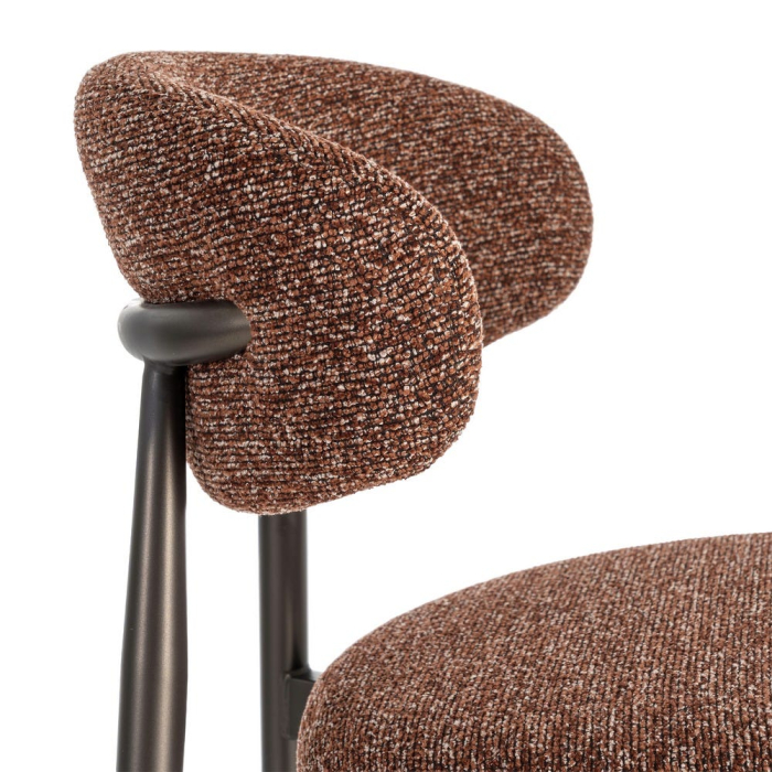 Set de scaune de dining tapițate cu structură metalică [9]