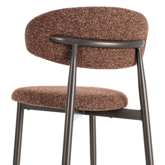 Set de scaune de dining tapițate cu structură metalică [6]