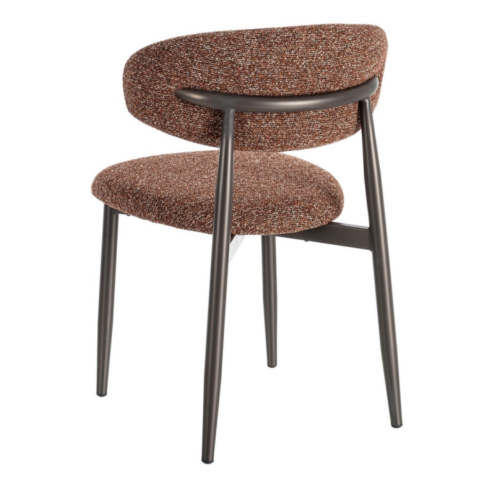 Set de scaune de dining tapițate cu structură metalică [5]