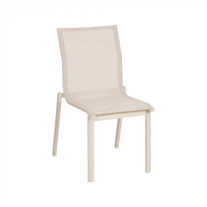 Set 2 scaune de gradina crem moderne din aluminiu [2]