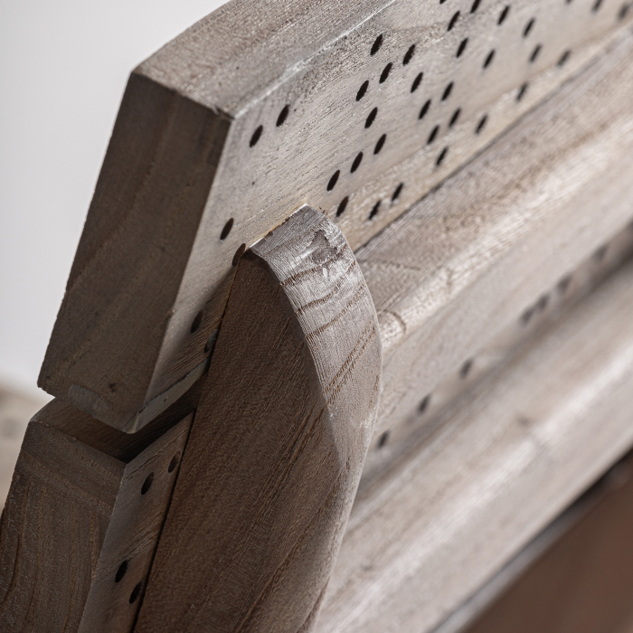 Set de 2 scaune din lemn de ulm cu design perforat Jacquard [9]