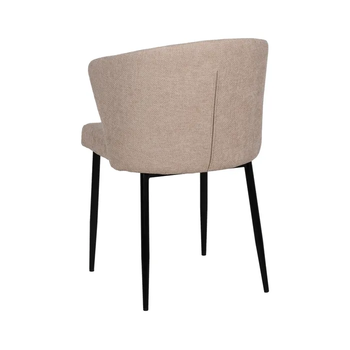 Scaune bej cu brațe și design curbat – set 2 bucăți, texturate, horeca [4]