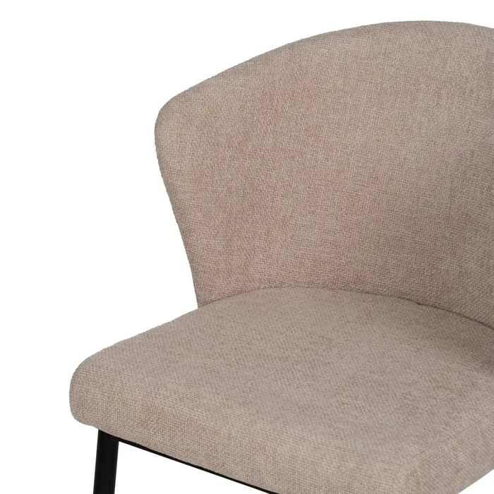 Scaune bej cu brațe și design curbat – set 2 bucăți, texturate, horeca [6]
