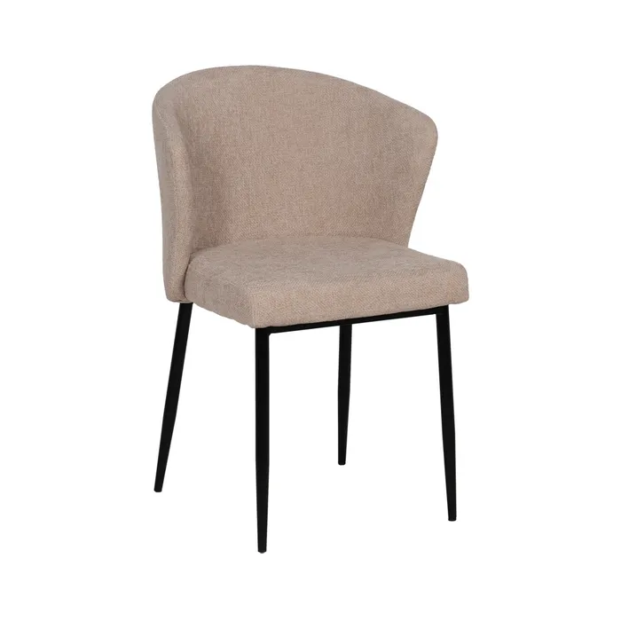 Scaune bej cu brațe și design curbat – set 2 bucăți, texturate, horeca [2]