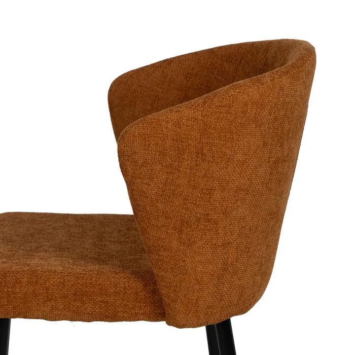 Scaune maro scorțișoară cu design curbat – set 2 bucăți, stil natural horeca [7]