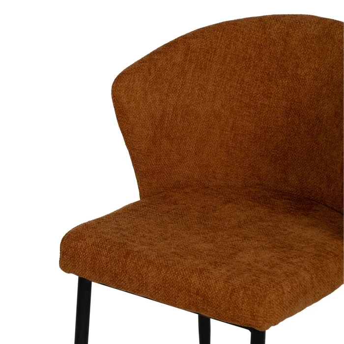 Scaune maro scorțișoară cu design curbat – set 2 bucăți, stil natural horeca [6]