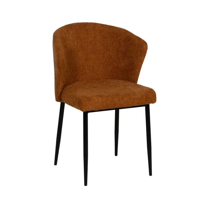 Scaune maro scorțișoară cu design curbat – set 2 bucăți, stil natural horeca [2]