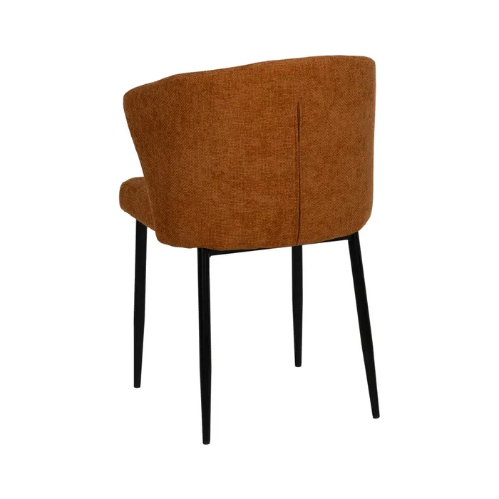 Scaune maro scorțișoară cu design curbat – set 2 bucăți, stil natural horeca [4]