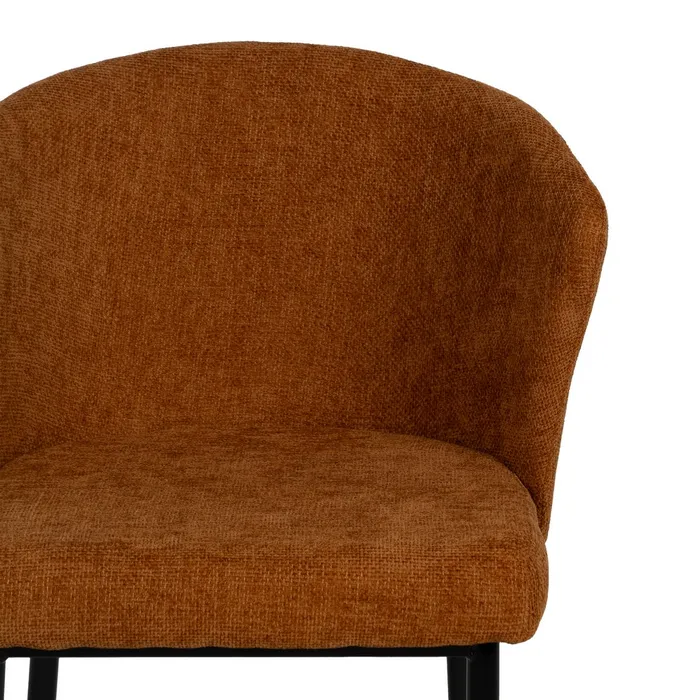 Scaune maro scorțișoară cu design curbat – set 2 bucăți, stil natural horeca [5]