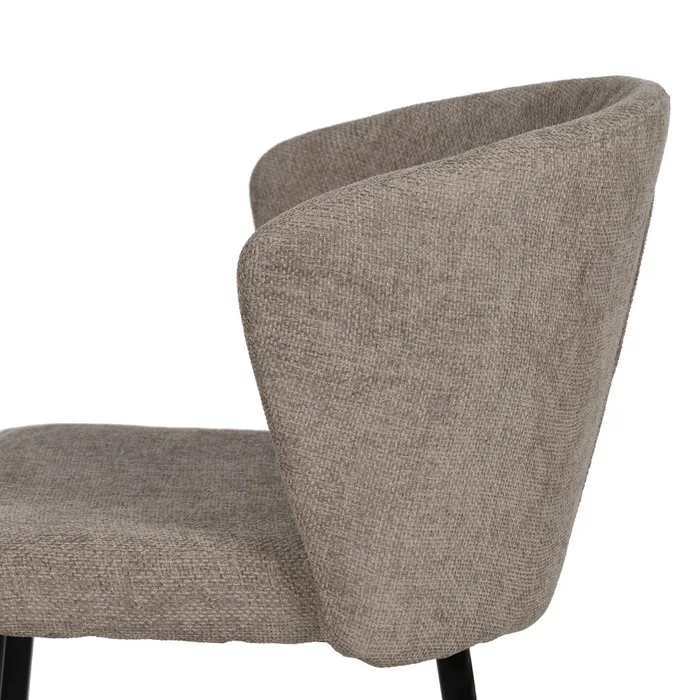Scaune taupe cu brațe și design curbat – set 2 bucăți, stil natural horeca [7]