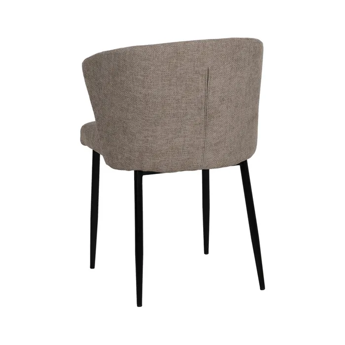 Scaune taupe cu brațe și design curbat – set 2 bucăți, stil natural horeca [4]