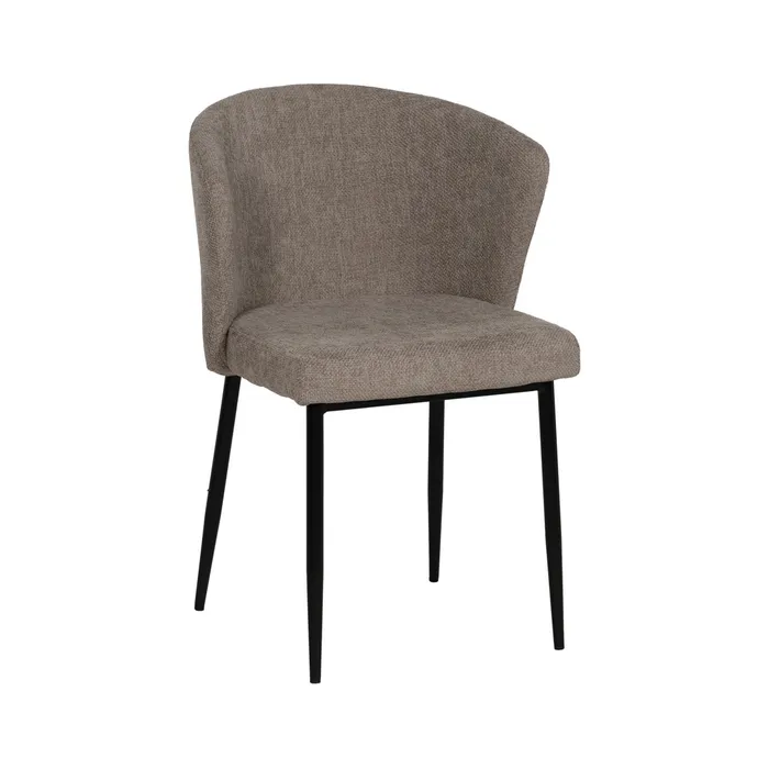 Scaune taupe cu brațe și design curbat – set 2 bucăți, stil natural horeca [2]