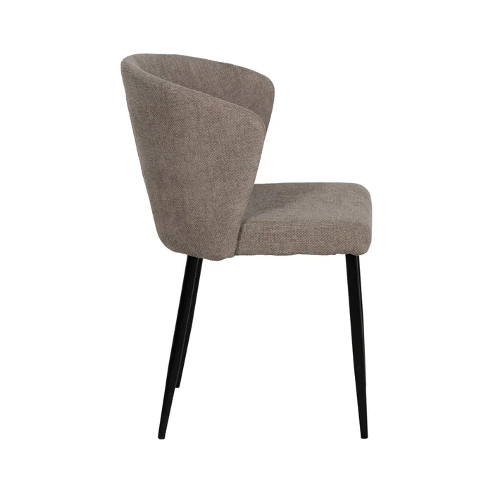 Scaune taupe cu brațe și design curbat – set 2 bucăți, stil natural horeca [3]
