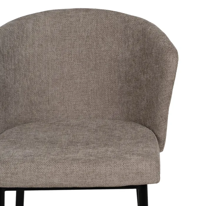 Scaune taupe cu brațe și design curbat – set 2 bucăți, stil natural horeca [5]