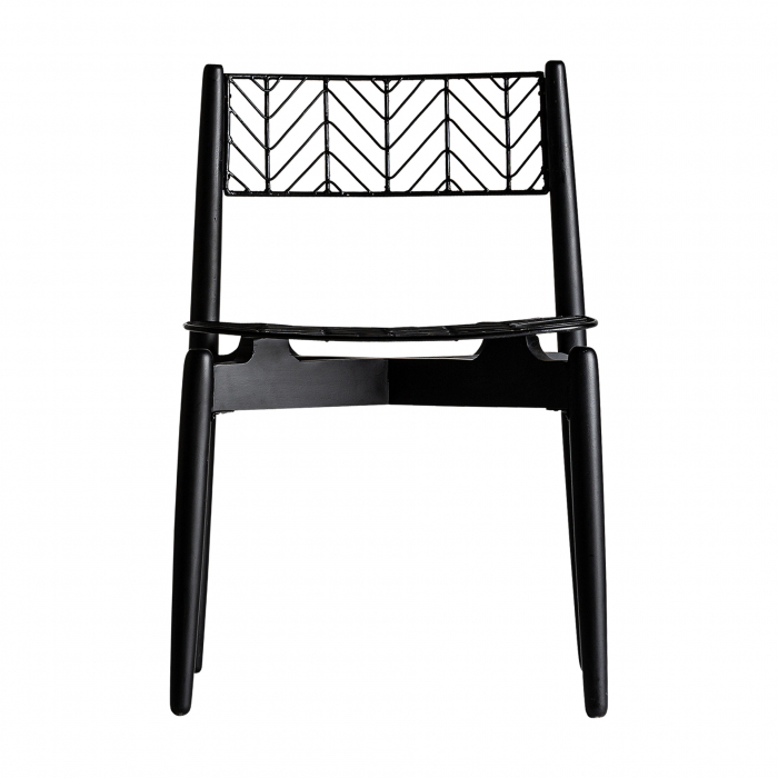Scaune Art Deco metal negru|Set 2 scaune elegante dining [2]