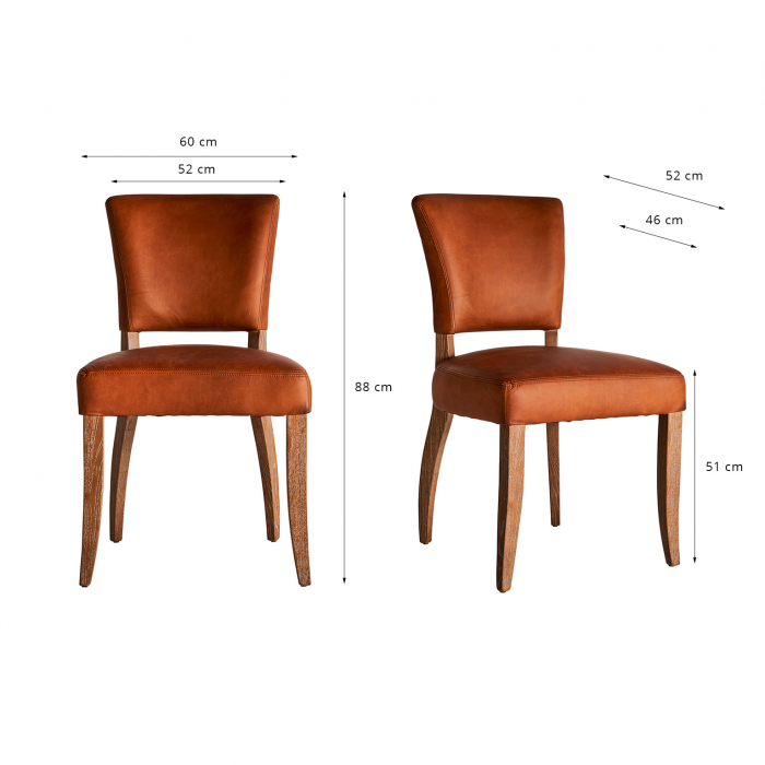 Set scaune vintage piele maro | Scaune elegante dining [8]