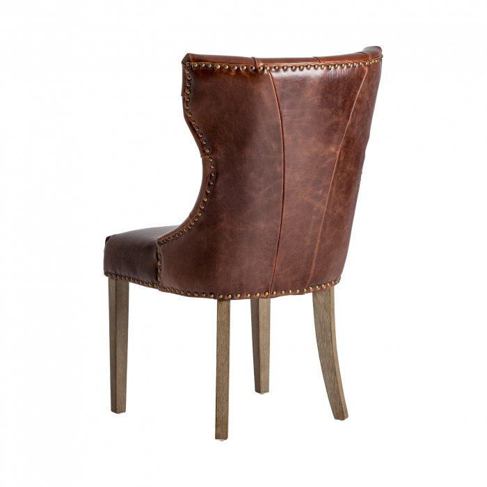 Set scaune vintage piele maro | Scaune dining confortabile [4]