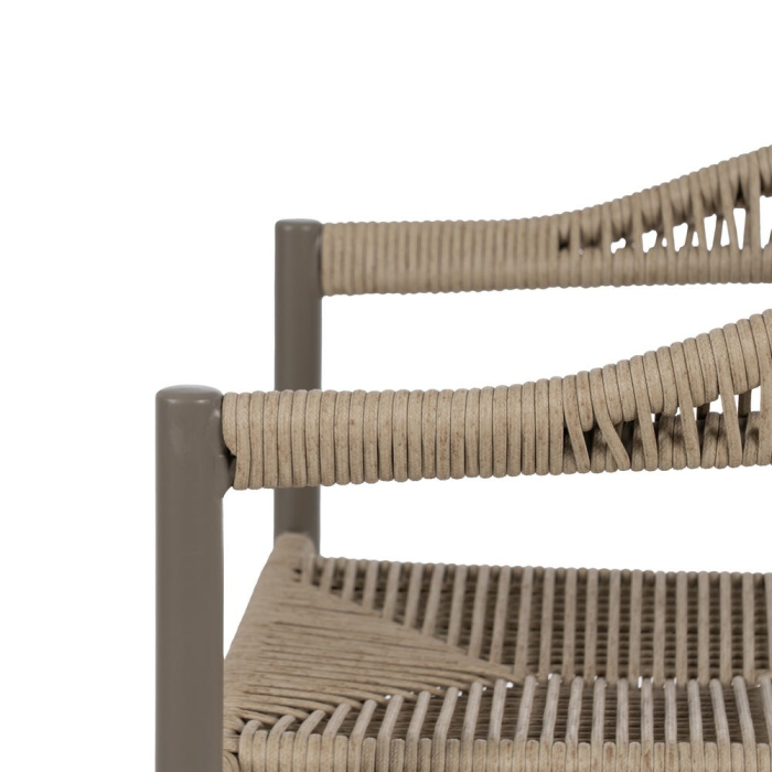 Set de 2 scaune din ratan sintetic cu spătar curbat [6]