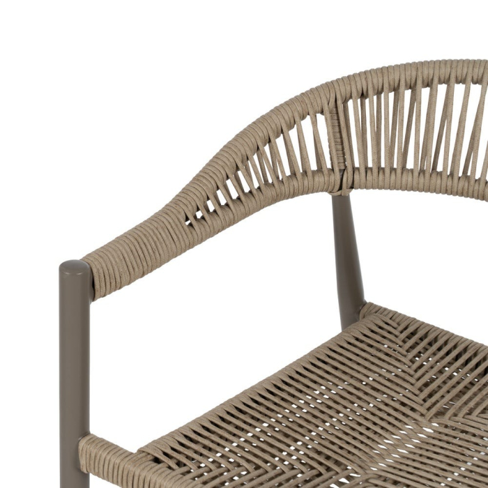 Set de 2 scaune din ratan sintetic cu spătar curbat [5]