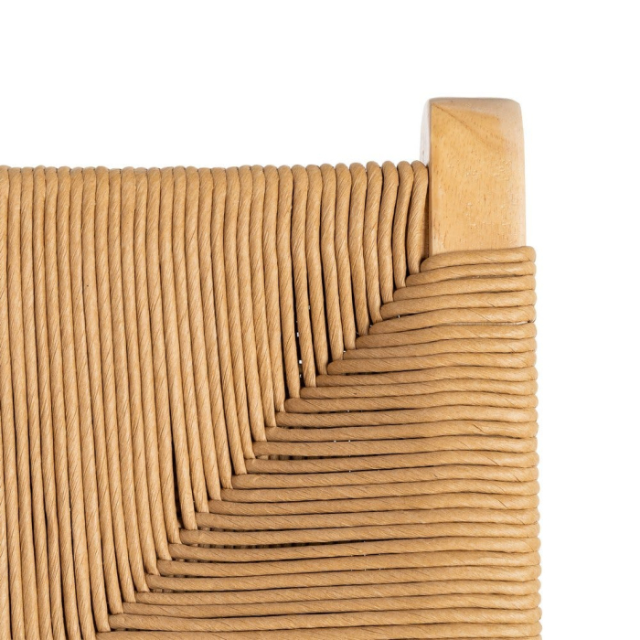 Scaune dining lemn natural cu șezut împletit – set 2 [8]