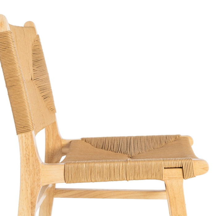 Scaune dining lemn natural cu șezut împletit – set 2 [7]