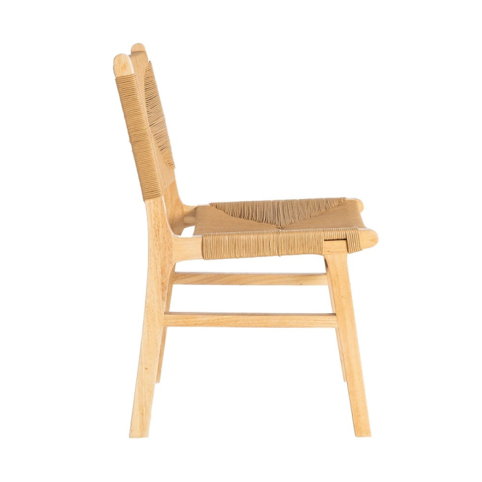 Scaune dining lemn natural cu șezut împletit – set 2 [4]