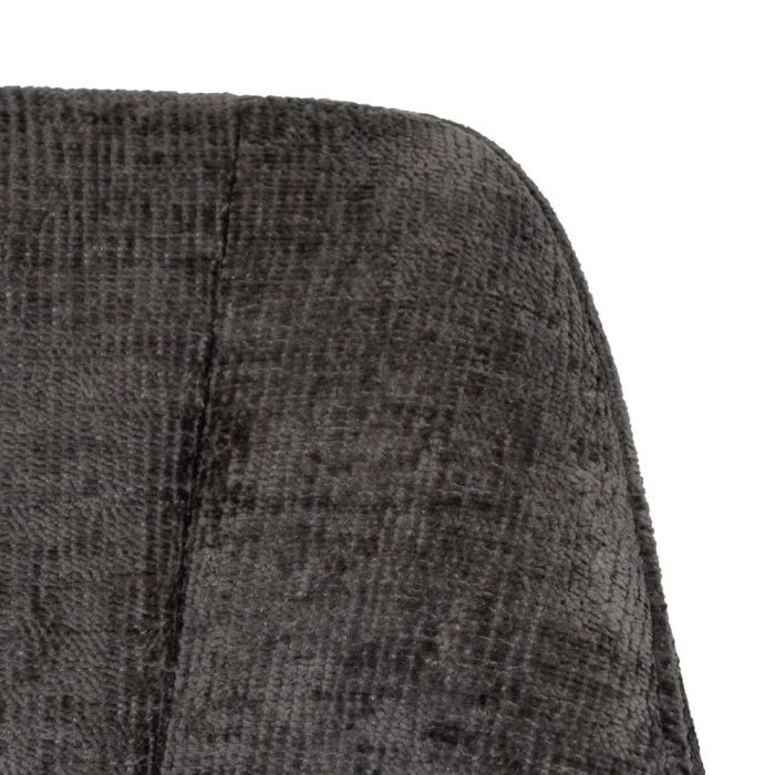 Set 2 scaune dining gri închis catifea cu brațe picioare metalice negre Ixia [6]