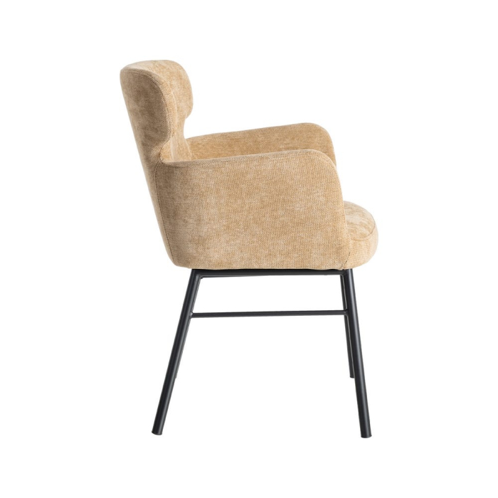 Set de 2 scaune dining si HORECA portocalii din stofă stil modern [6]