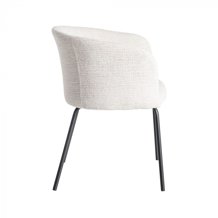 Set de 2 scaune dining HORECA din stofă teracotă cu design modern și structură metalică [3]