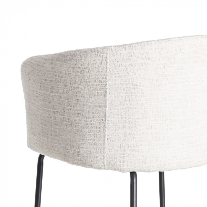 Set de 2 scaune dining HORECA din stofă teracotă cu design modern și structură metalică [6]