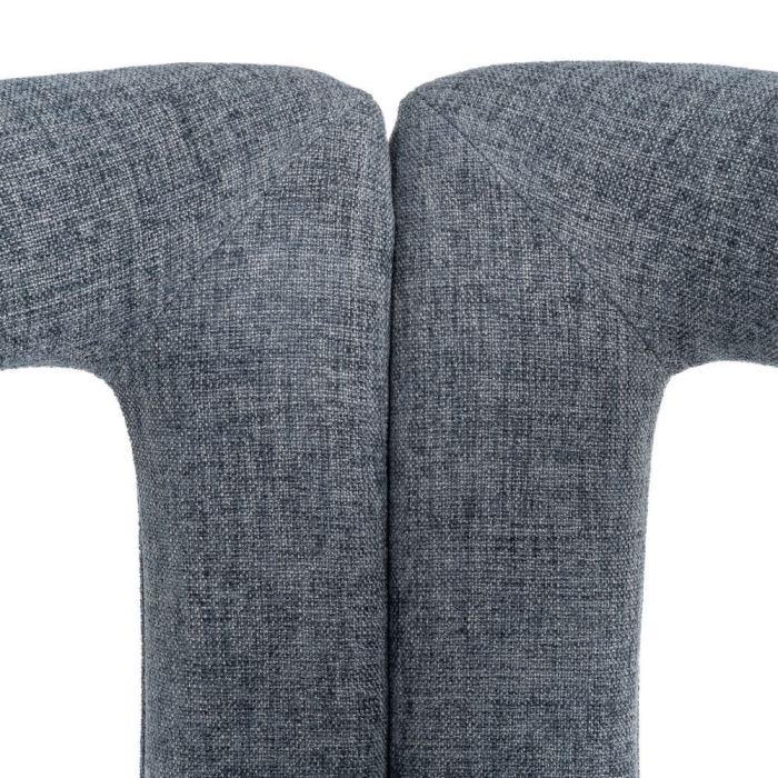 Set de 2 scaune dining și HORECA cu brațe și tapițerie albastră [5]