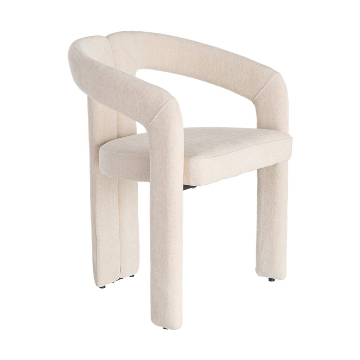 Set de 2 scaune dining și HORECA cu brațe și tapițerie crem [10]
