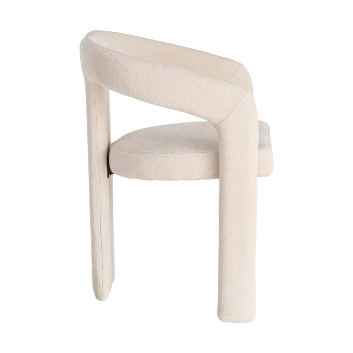 Set de 2 scaune dining și HORECA cu brațe și tapițerie crem [4]