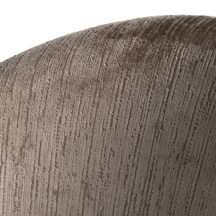 Set de 2 scaune din catifea taupe cu picioare metalice negre [6]