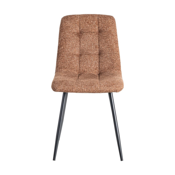 Set de 2 scaune dining și horeca din stofă cafenie – imagine principală în dining [3]