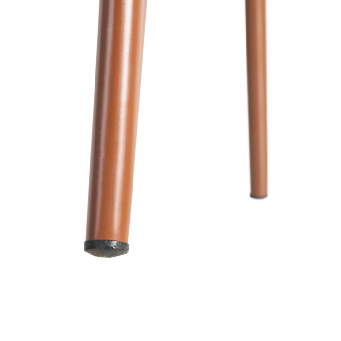 Set de 2 scaune dining și horeca din stofă cărămizie cu brațe pe structură metalică [12]
