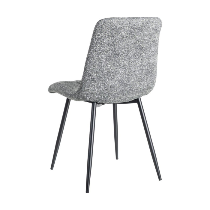 Set de 2 scaune dining și horeca din stofă gri antracit – imagine principală la masă [5]