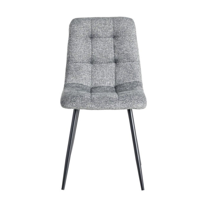 Set de 2 scaune dining și horeca din stofă gri antracit – imagine principală la masă [3]