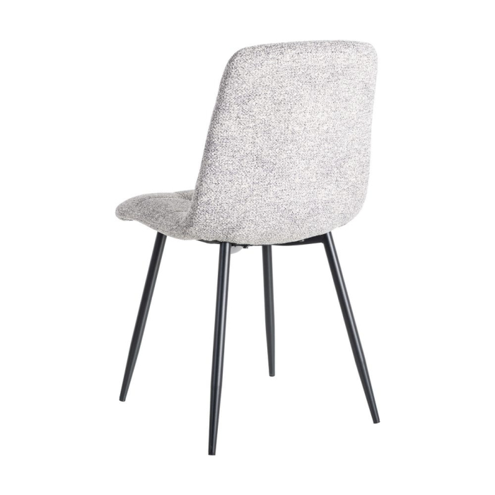 Set de 2 scaune dining și horeca din stofă gri deschis – imagine principală la masă [5]