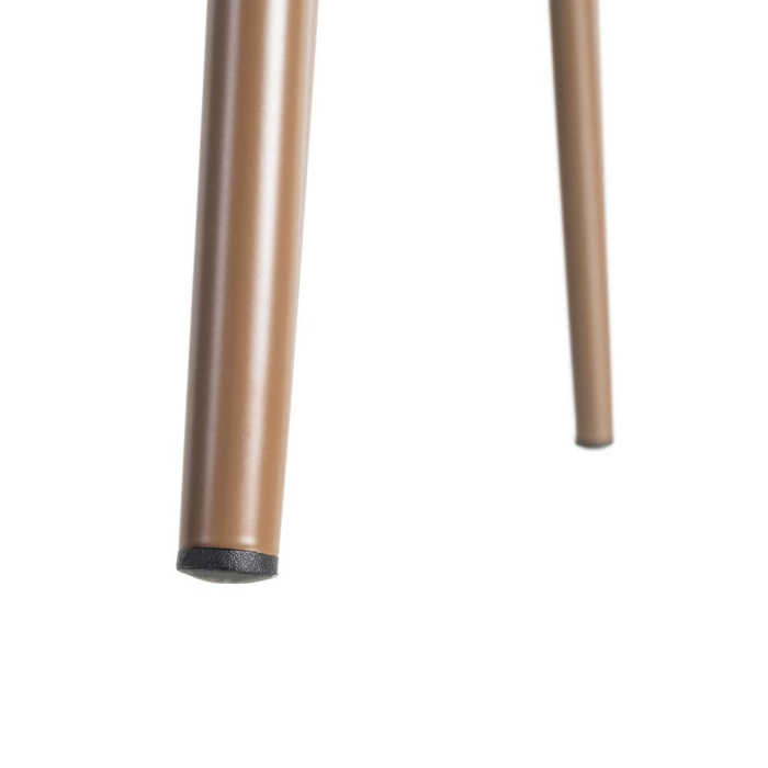 Set de 2 scaune dining și horeca din stofă maro cu brațe pe structură metalică [12]