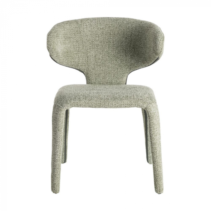 Set de 2 scaune dining HORECA din stofă verde măsliniu cu design modern [3]