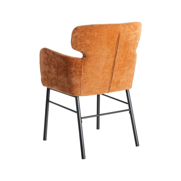 Set de 2 scaune dining si HORECA roșii din stofă design contemporan [7]