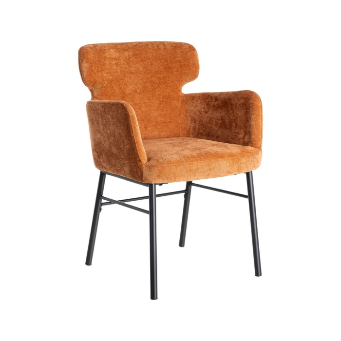 Set de 2 scaune dining si HORECA roșii din stofă design contemporan [4]