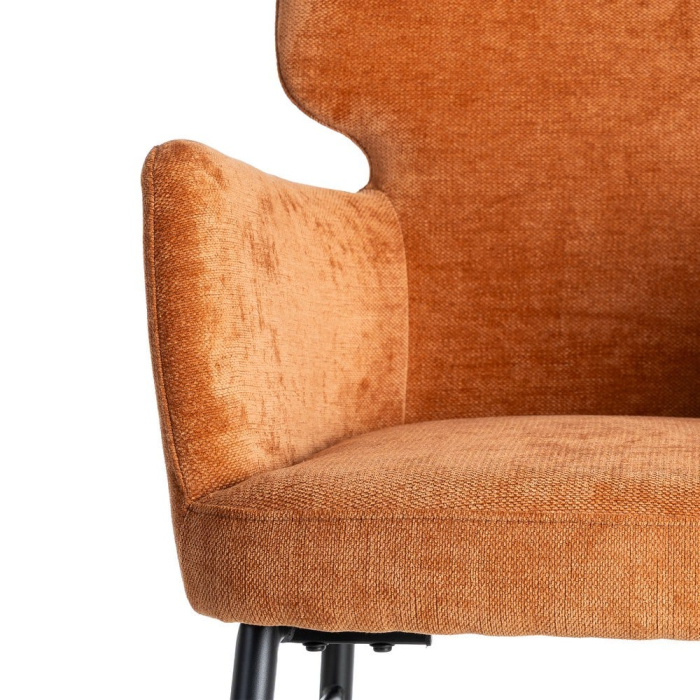 Set de 2 scaune dining si HORECA roșii din stofă design contemporan [9]